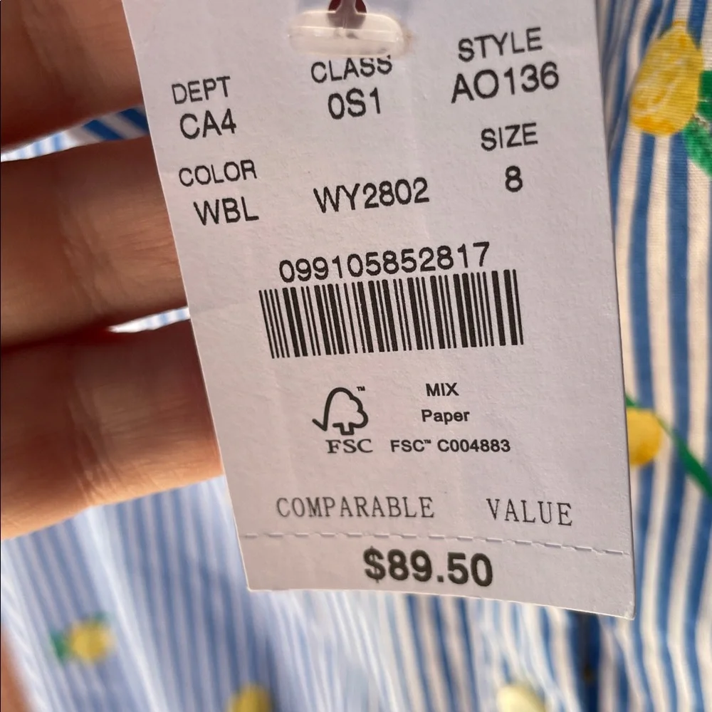 NEW JCREW factory sleeveless cotton lemon dress - Picture 4 of 6